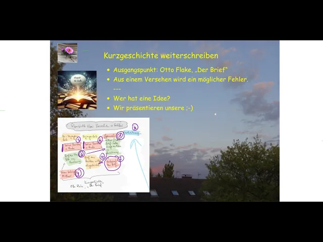 Video thumbnail for Kurzgeschichte mit zwei guten Tipps, wenn man sie weiterdenkt und -schreibt: Otto Flake,