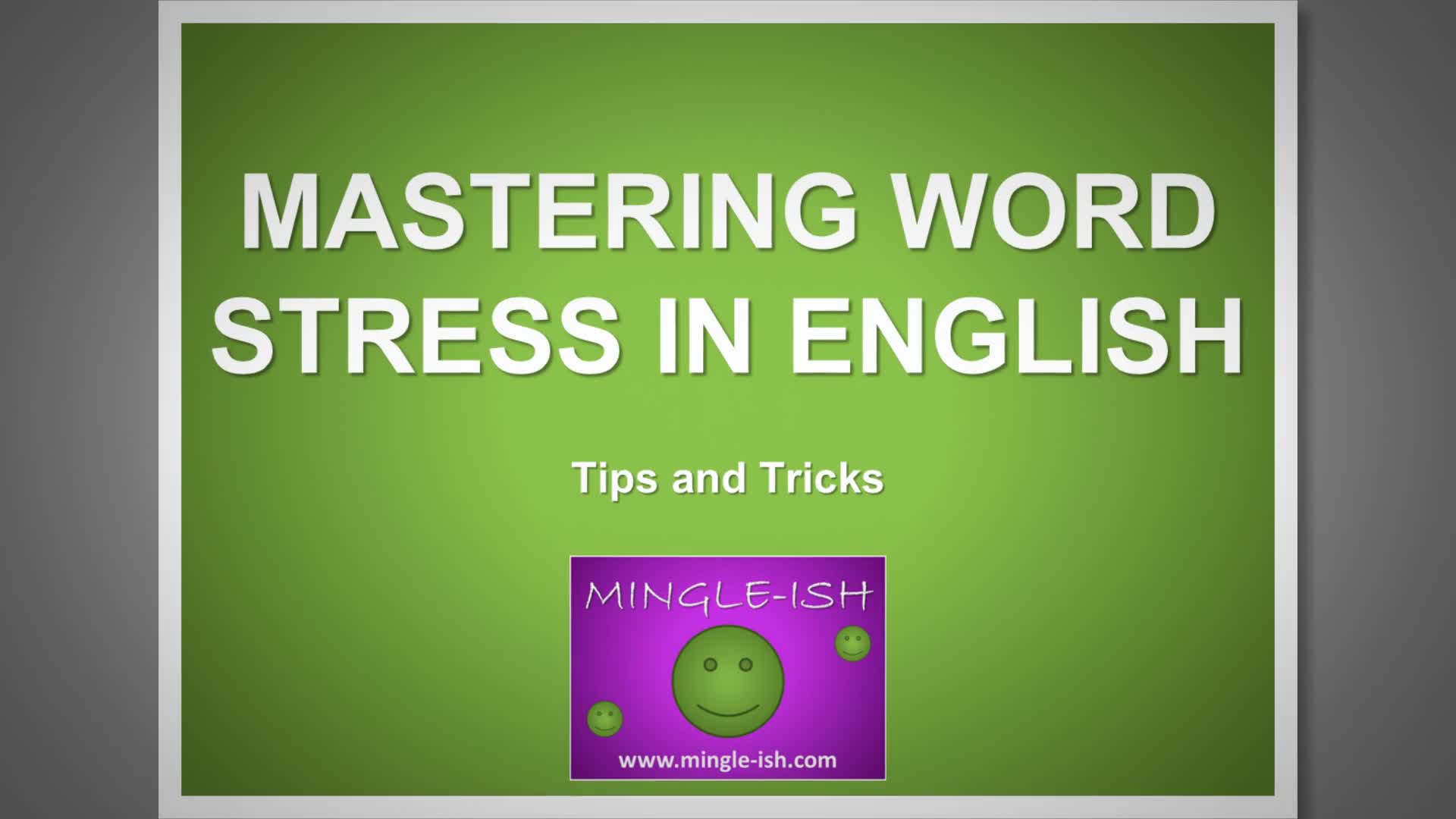'Video thumbnail for Mastering Word Stress in English: Tips and Tricks'