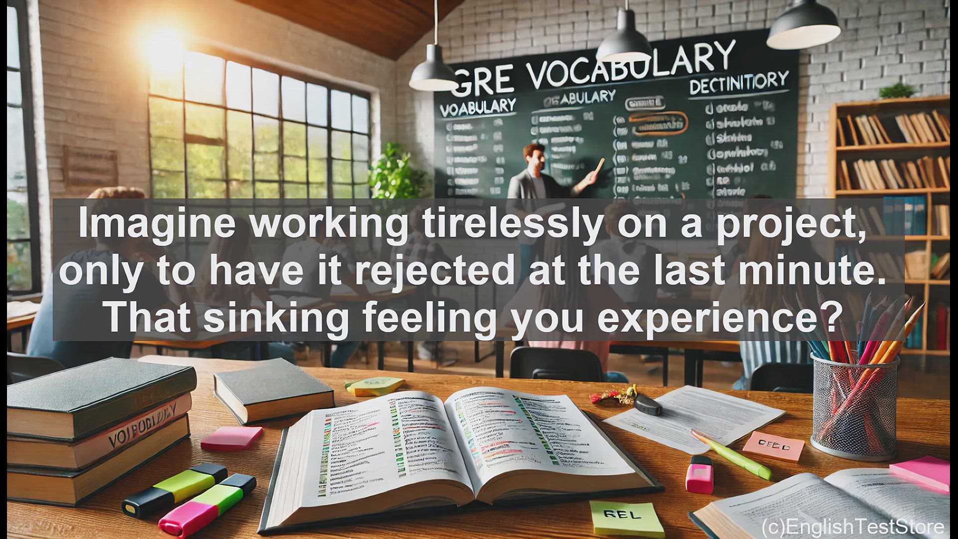 'Video thumbnail for GRE Vocabulary Lesson: Exploring the Meaning of Dishearten - Losing Hope and Enthusiasm'