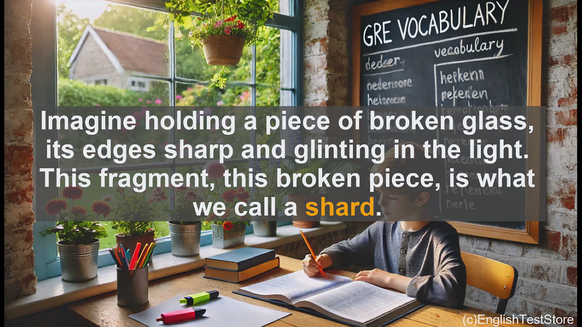'Video thumbnail for GRE Vocabulary Lesson: Exploring the Vocabulary Word 'Shard''