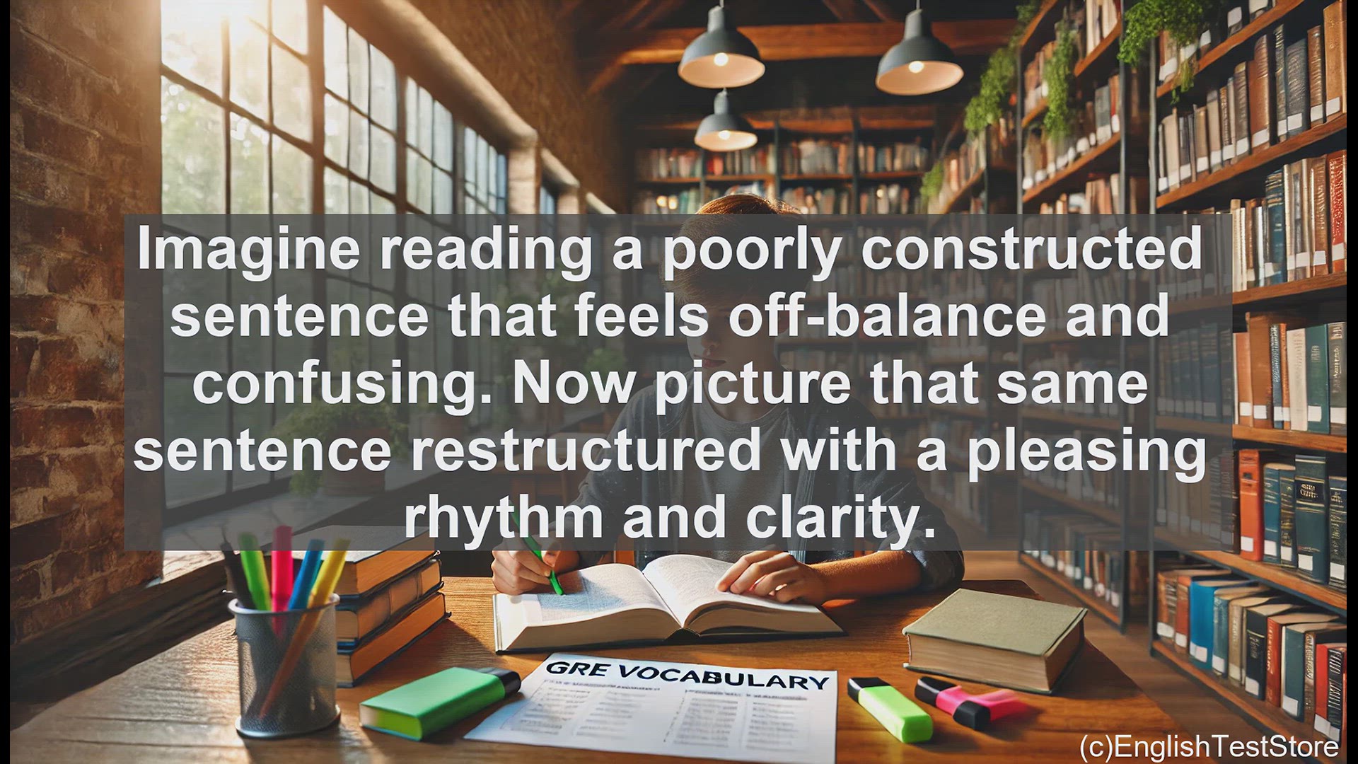 'Video thumbnail for GRE Vocabulary Lesson: Parallelism - The Key to Balanced and Clear Writing'