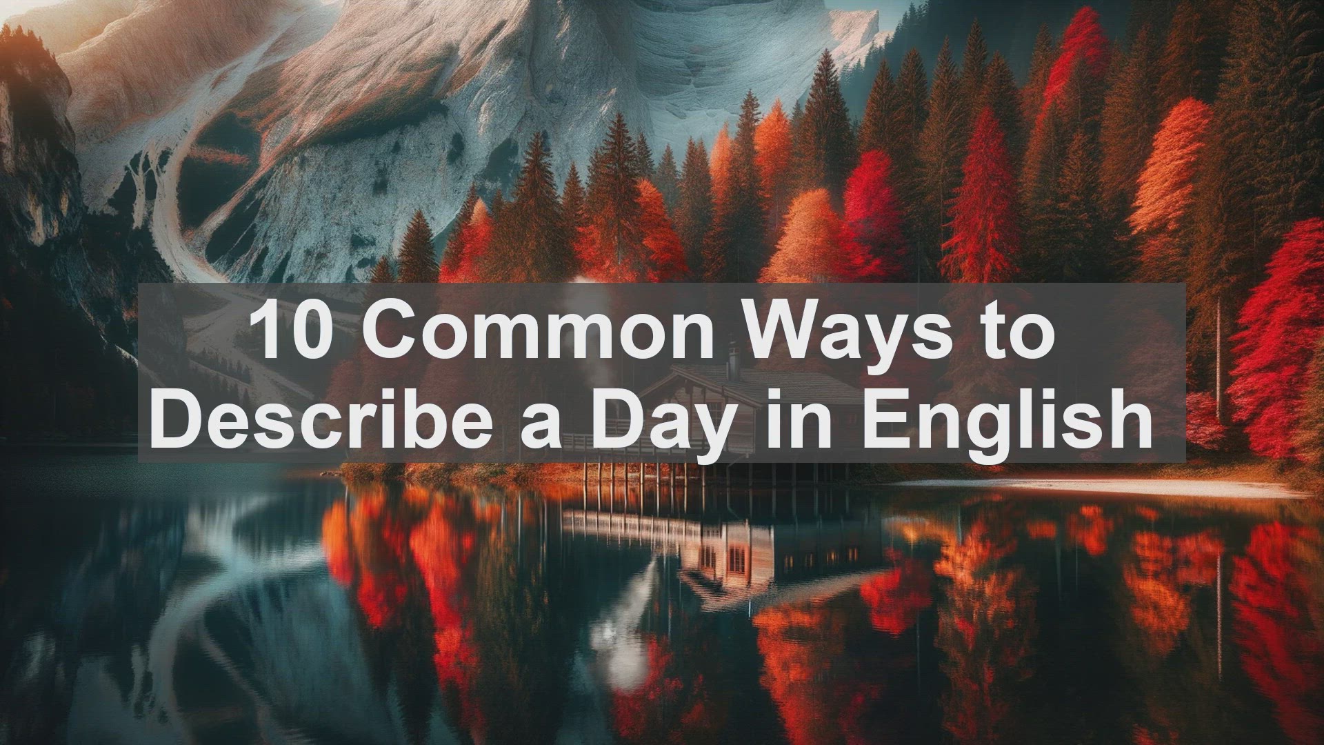 'Video thumbnail for 10 Common Ways to Describe a Day in English '