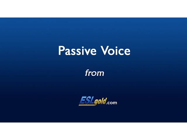 'Video thumbnail for Free English lessons:  Passive Voice'