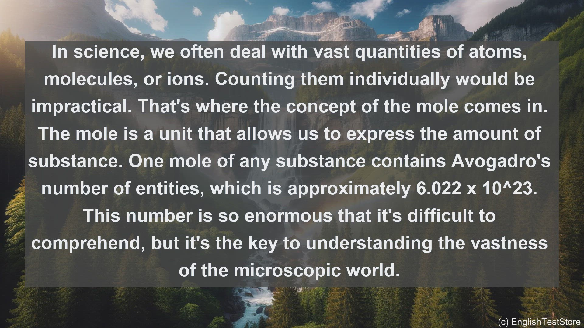'Video thumbnail for Amount of substance in science  definition and examples'