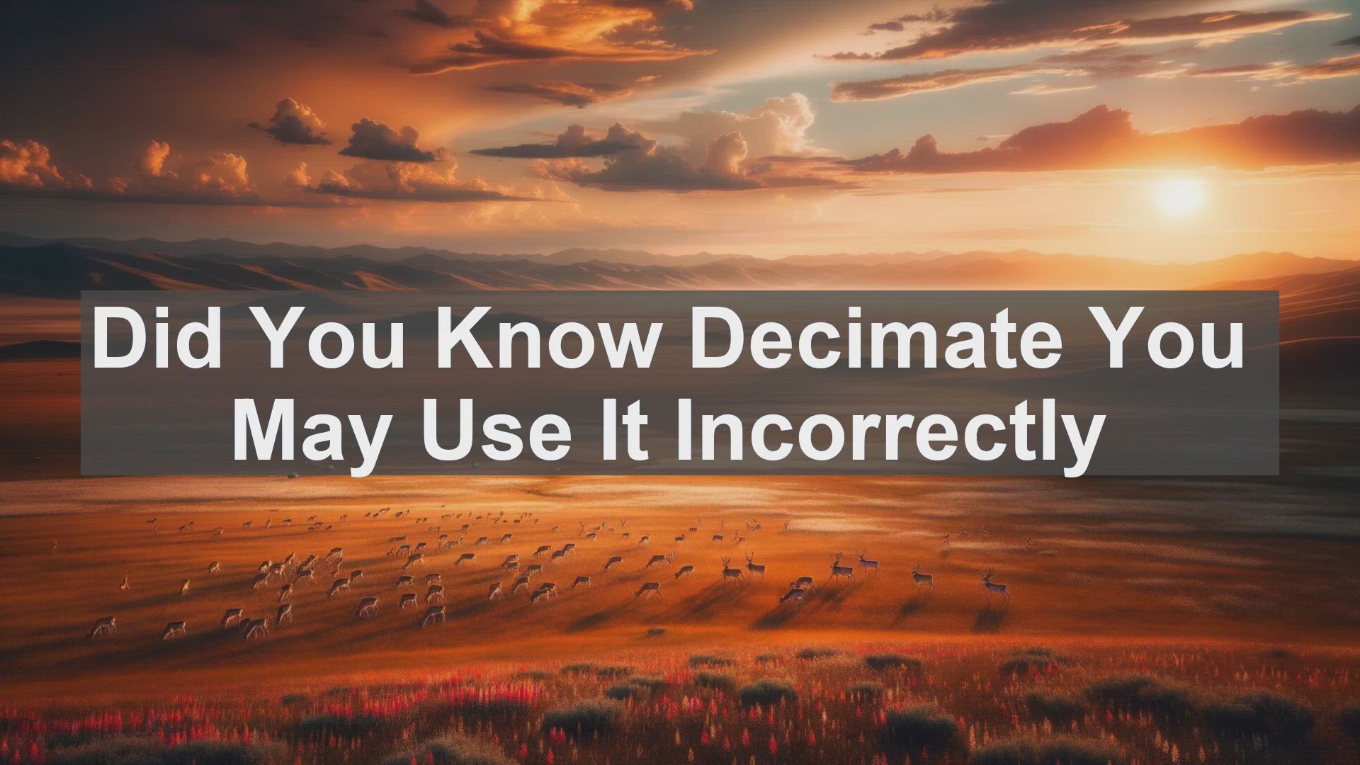 'Video thumbnail for Did You Know Decimate You May Use It Incorrectly '