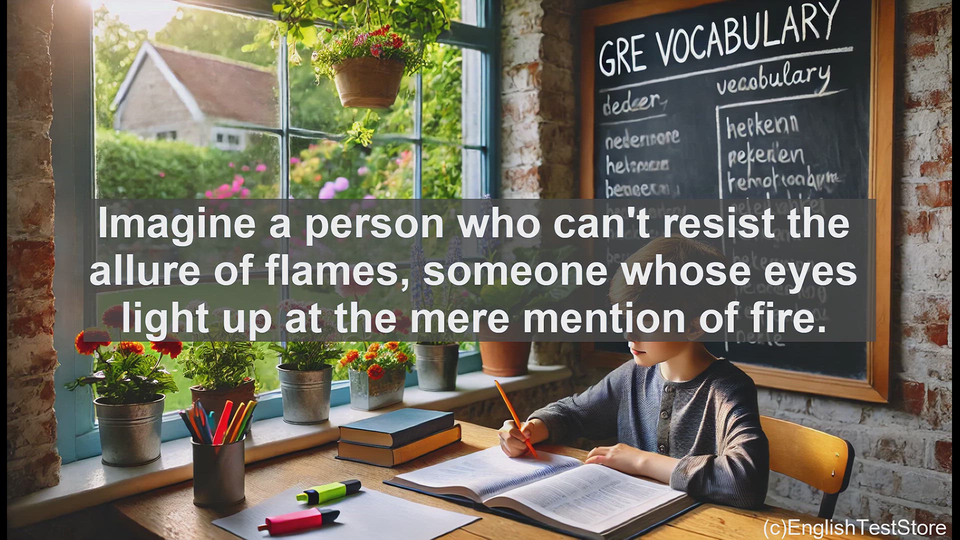 'Video thumbnail for GRE Vocabulary Lesson: Pyromaniac - Understanding the Fire Obsession'