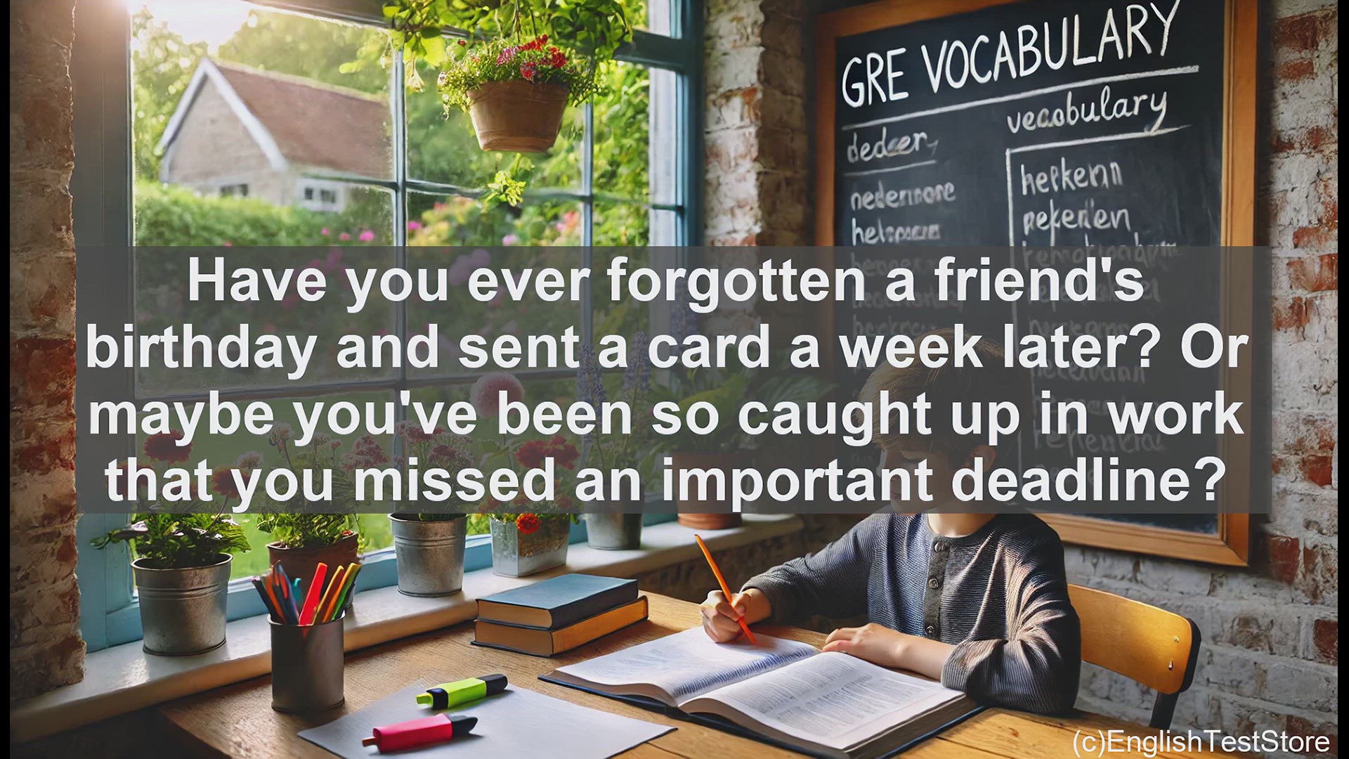 'Video thumbnail for GRE Vocabulary Lesson: Mastering the Meaning of 'Belated''