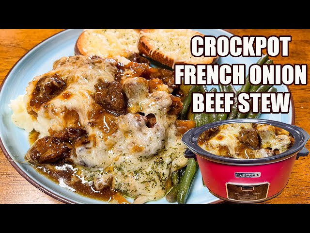 Video thumbnail for Slow Cooker French Onion Beef Stew in the Crockpot