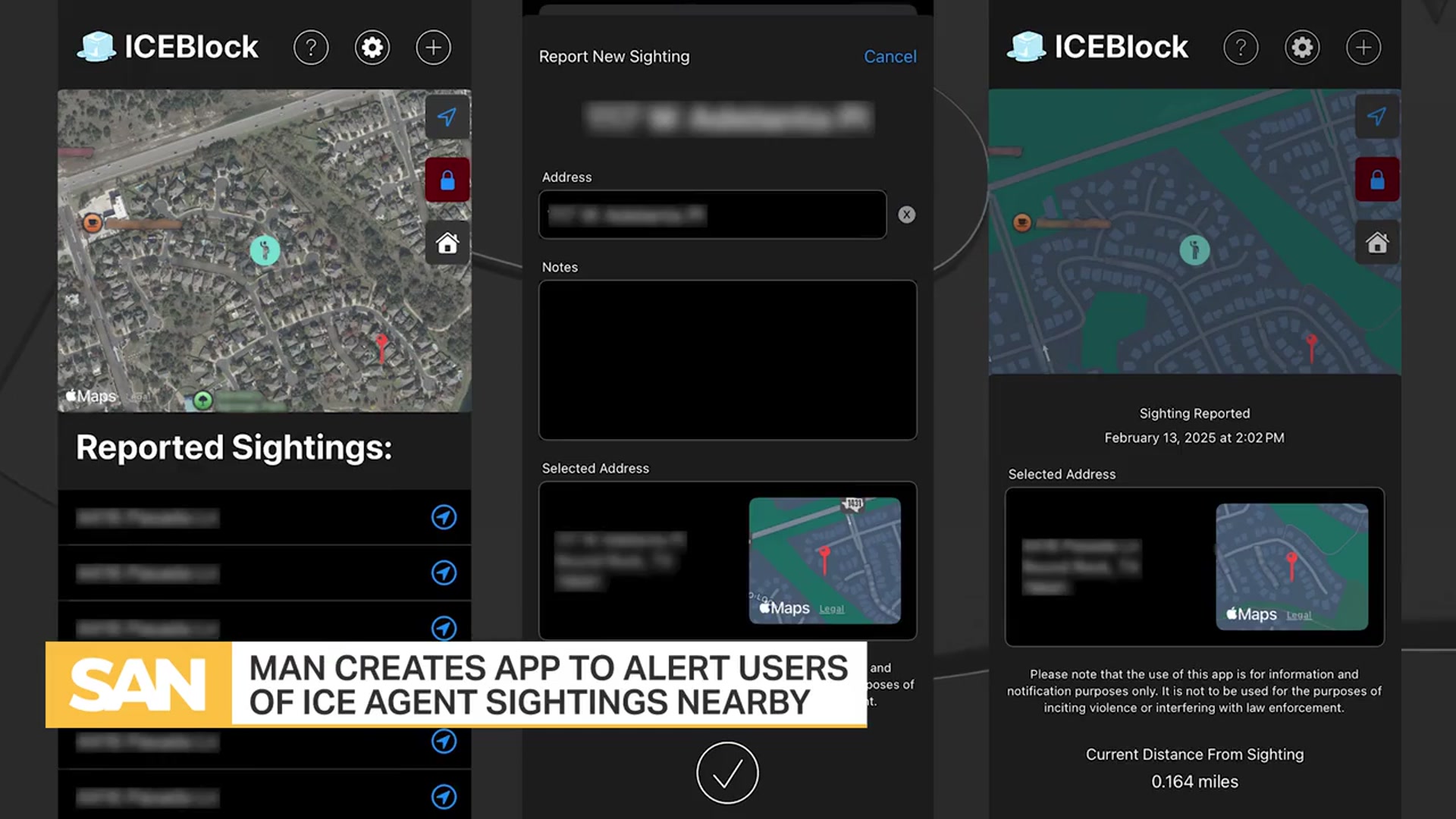 'Video thumbnail for New iPhone app helps migrants track ICE agent sightings'