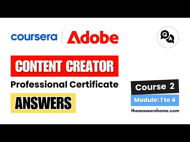 Video thumbnail for Social Media Content and Strategy Coursera Quiz Answers || Adobe Content Creator || Theanswershome