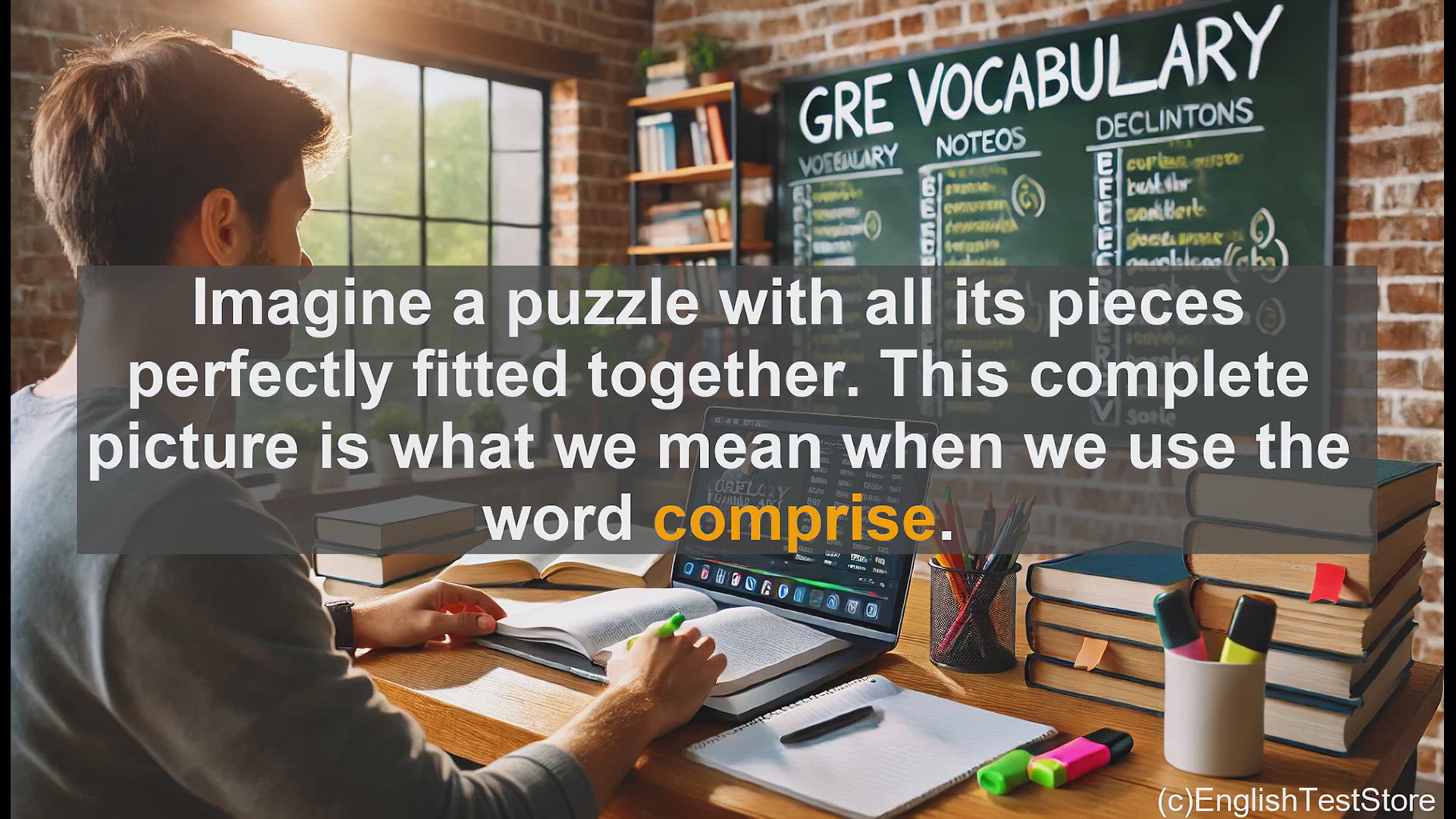 'Video thumbnail for GRE Vocabulary Lesson: Mastering the Meaning of 'Comprise' for the GRE'