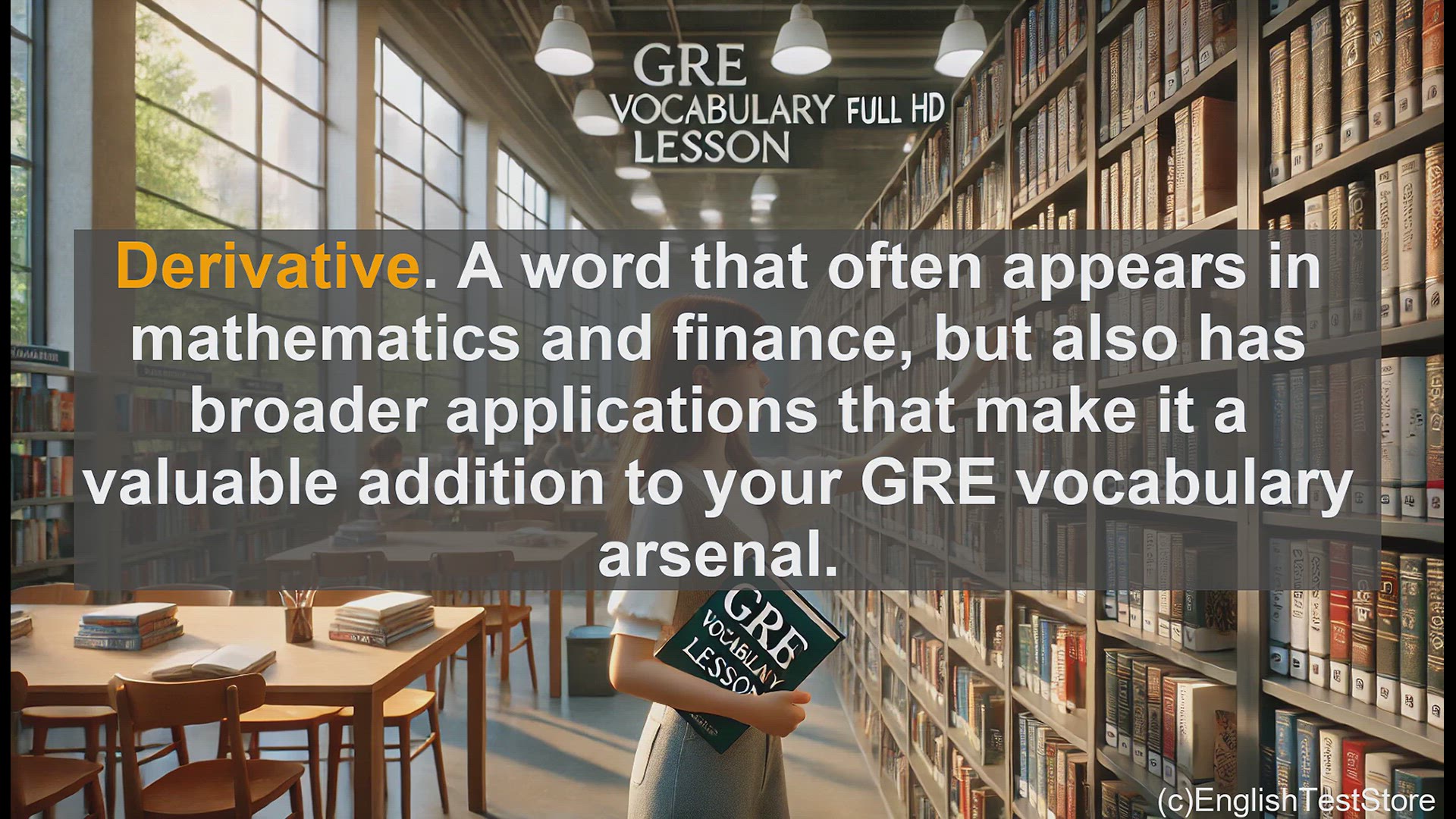 'Video thumbnail for GRE Vocabulary Lesson: Exploring the Versatile Term 'Derivative''