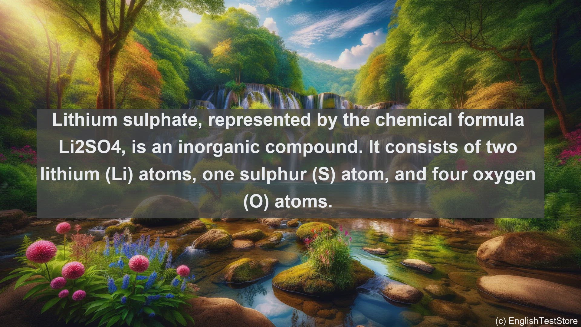 'Video thumbnail for Lithium sulphate in science  definition and examples'