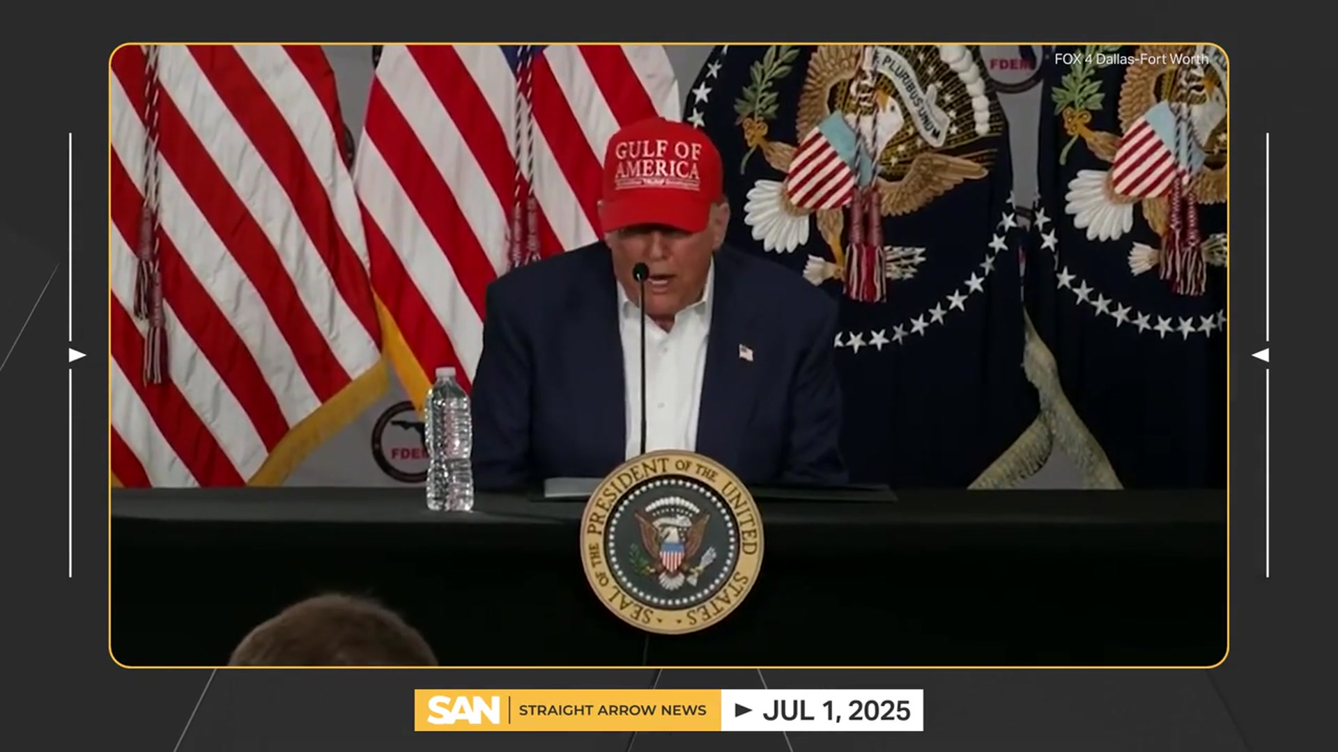 'Video thumbnail for Trump tours ‘Alligator Alcatraz’ migrant detention center in Everglades'
