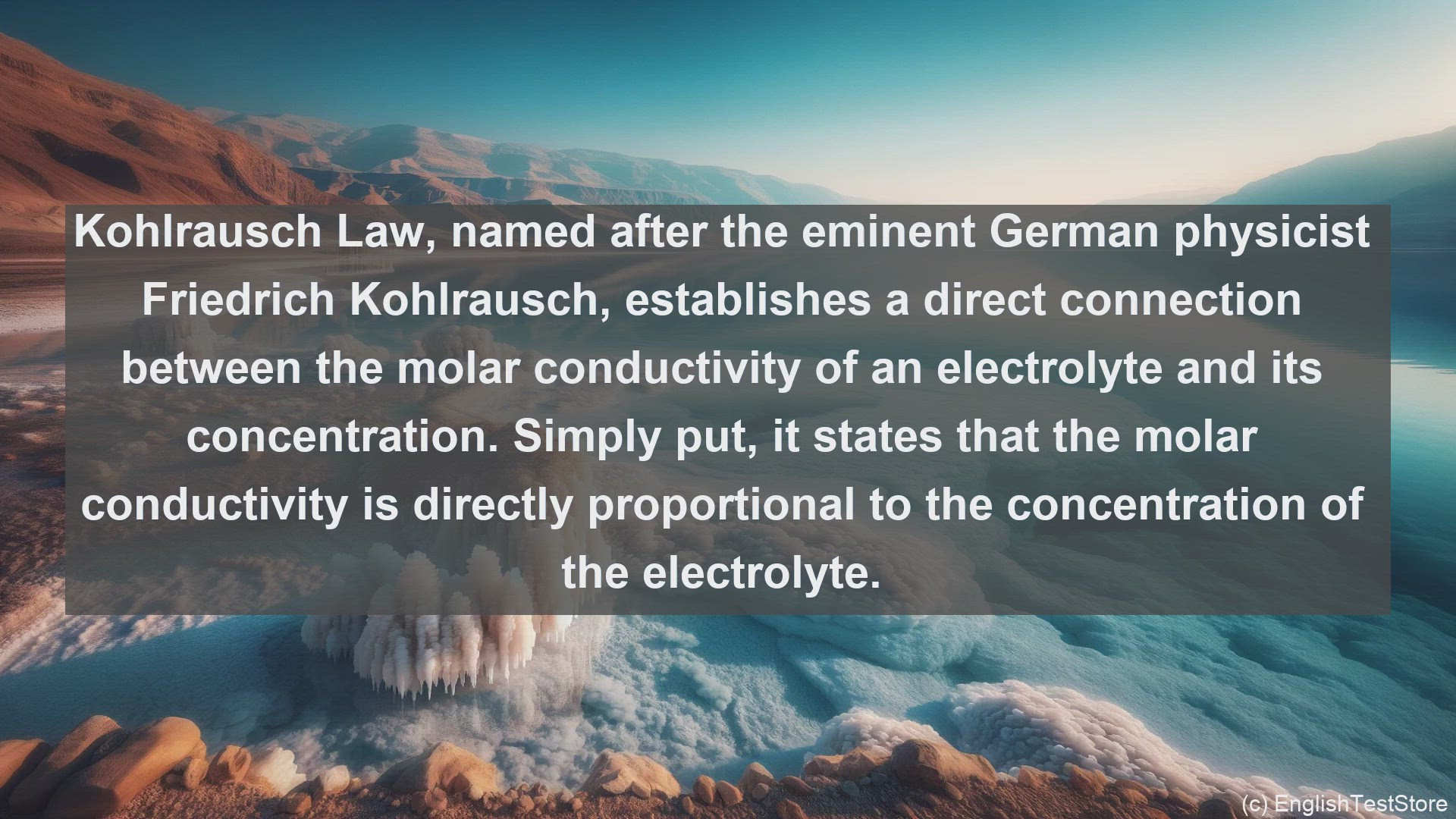 'Video thumbnail for Kohlrausch law in science  definition and examples'