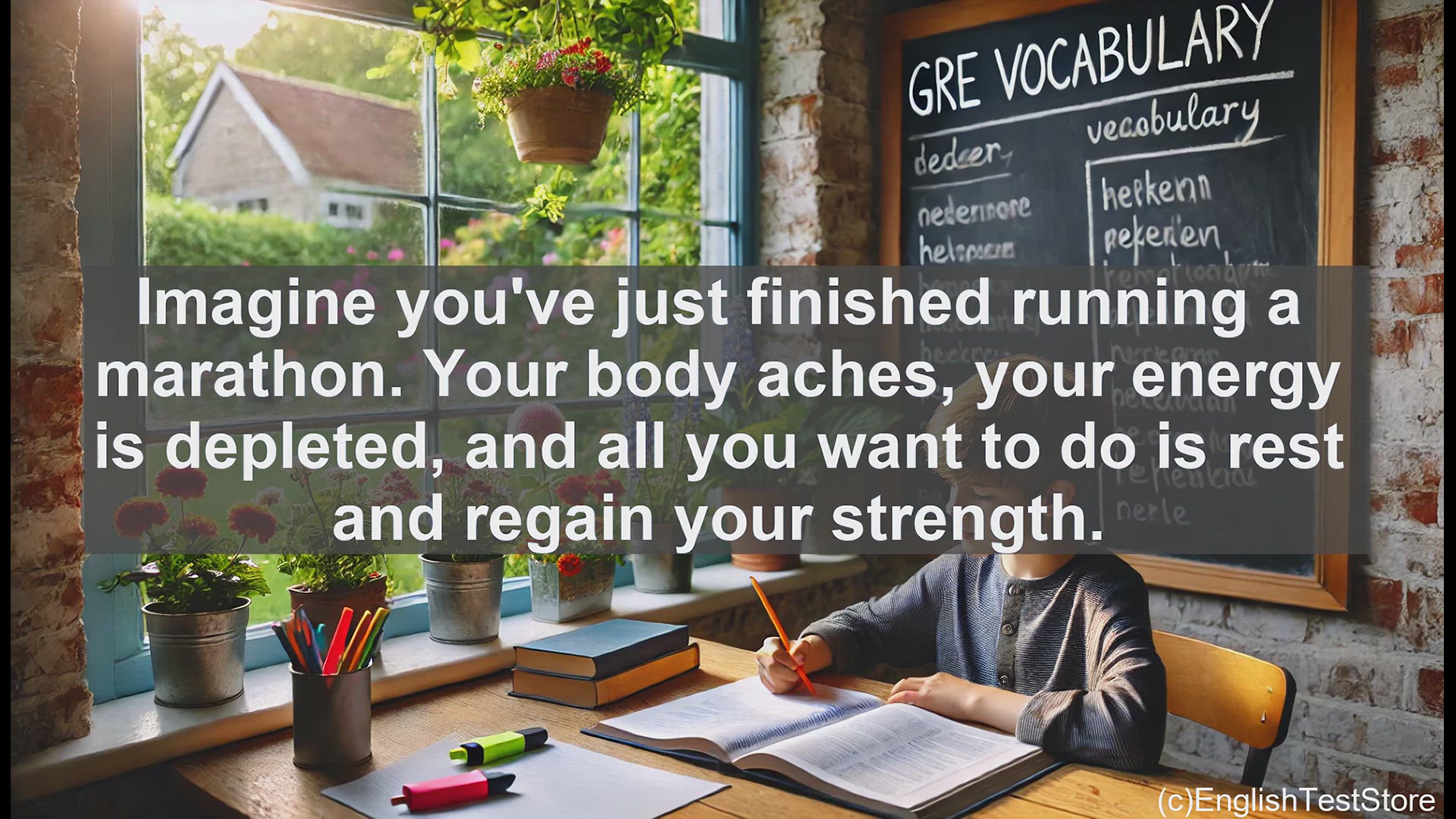 'Video thumbnail for GRE Vocabulary Lesson: Recovering from Exertion - Understanding the Verb 'Recuperate''