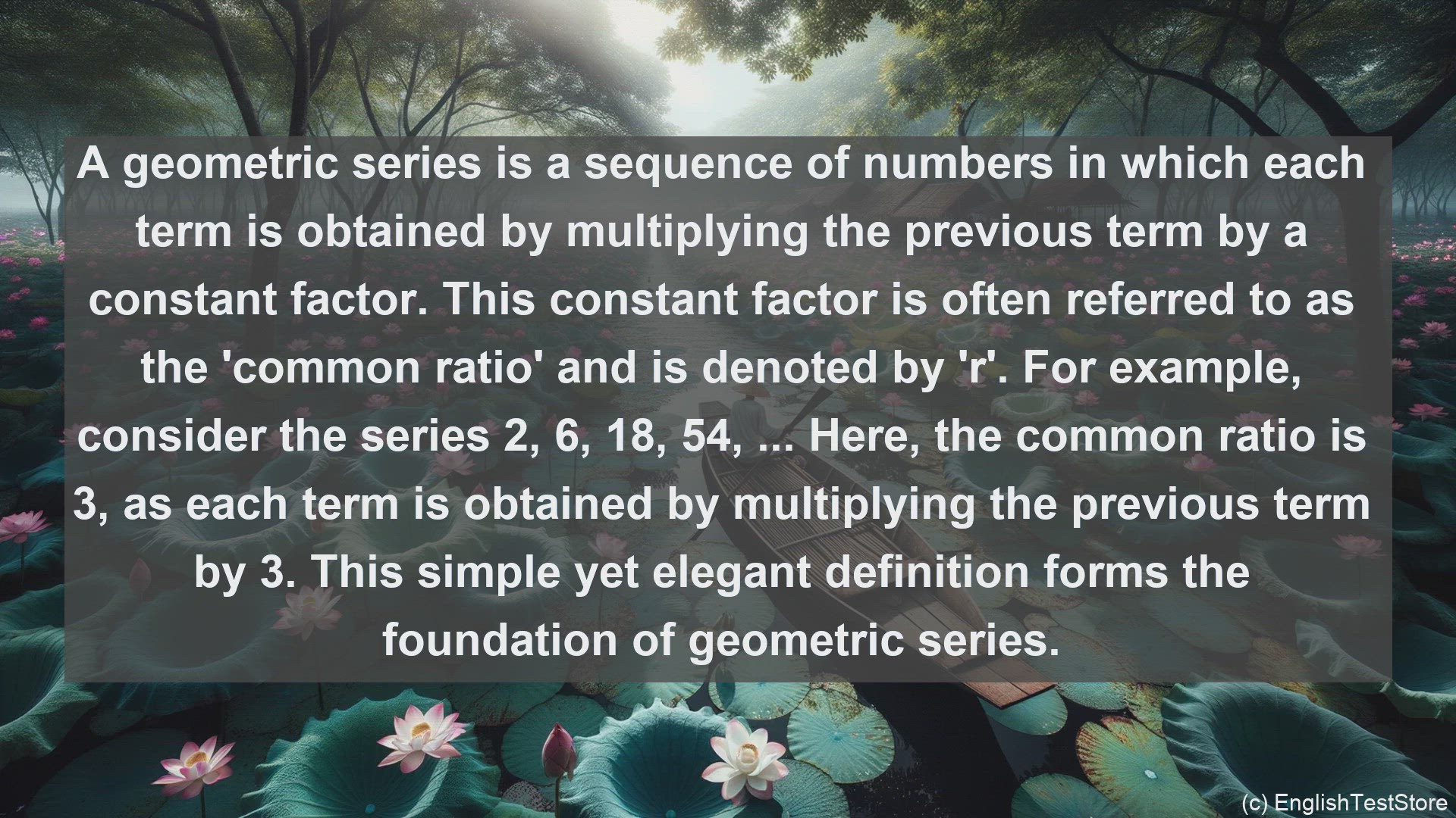 'Video thumbnail for Geometric series in science  definition and examples'