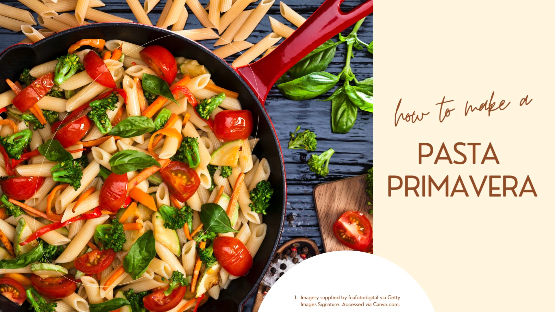 'Video thumbnail for Pasta Primavera'