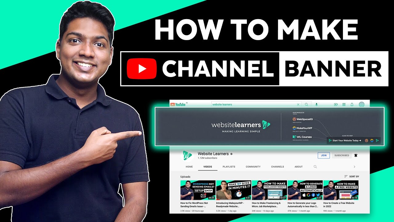 'Video thumbnail for How to Make a YouTube Banner _ YouTube Channel Art Tutorial'