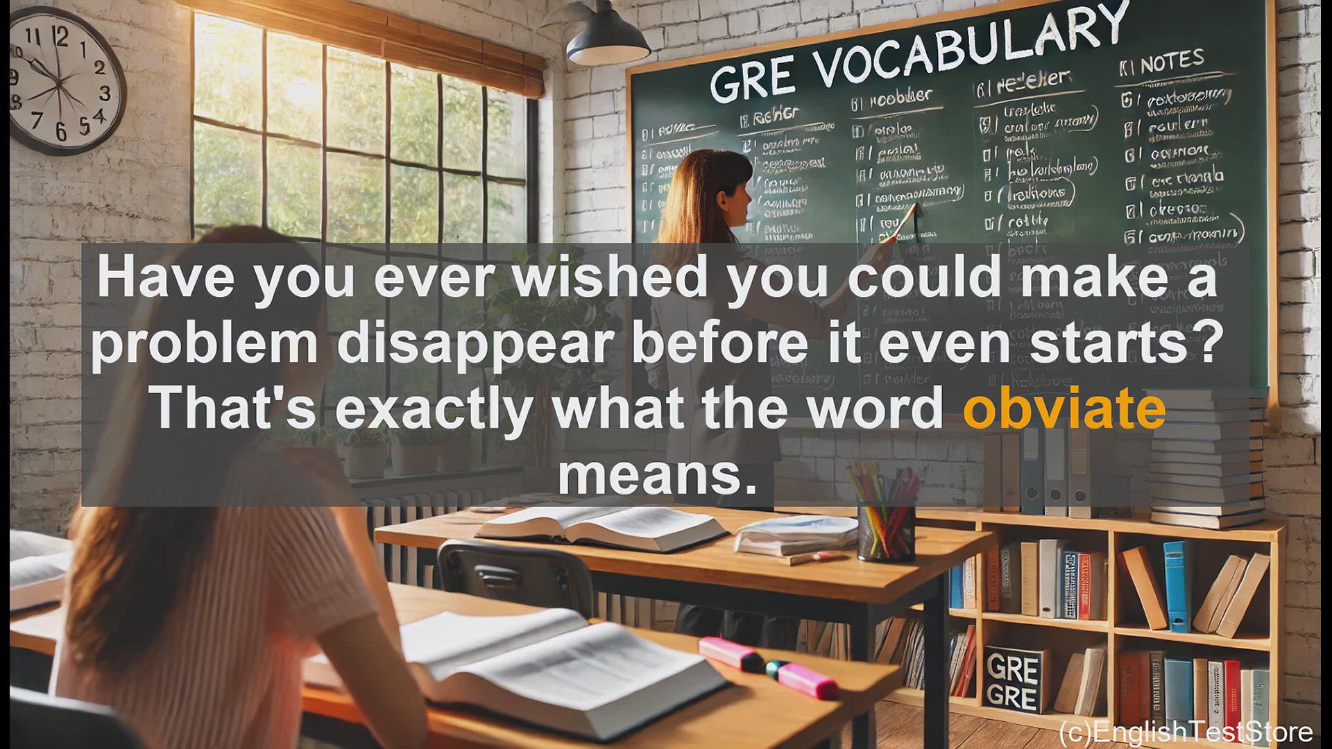 'Video thumbnail for GRE Vocabulary Lesson: Mastering the Art of Preventing Problems - Exploring the Word 'Obviate''