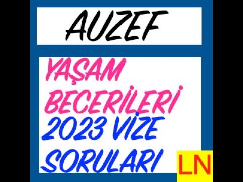 'Video thumbnail for Auzef Yaşam Becerileri 2023 Vize Soruları'