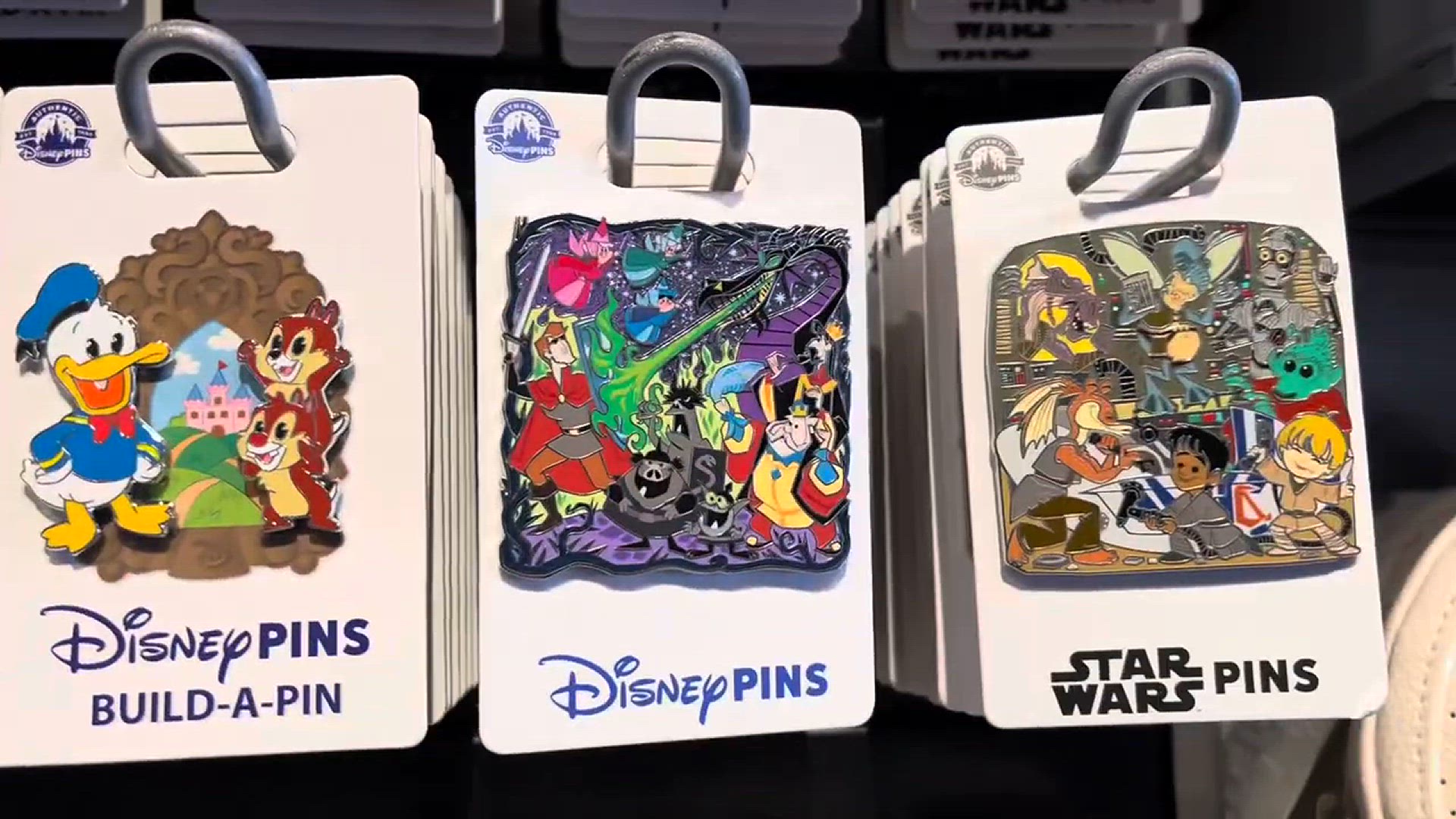'Video thumbnail for Disney Pins at the Disneyland Resort 👕#disney #disneyland #disneystore #disneymerchandise'