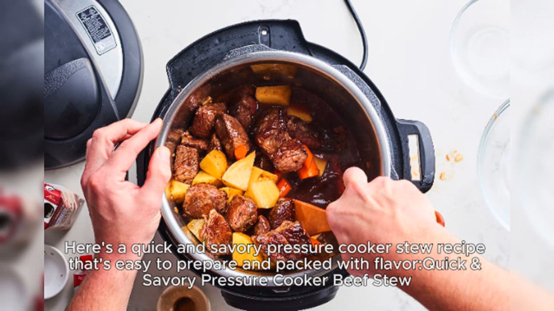 'Video thumbnail for One-Pot Pressure Cooker Beef Stew'