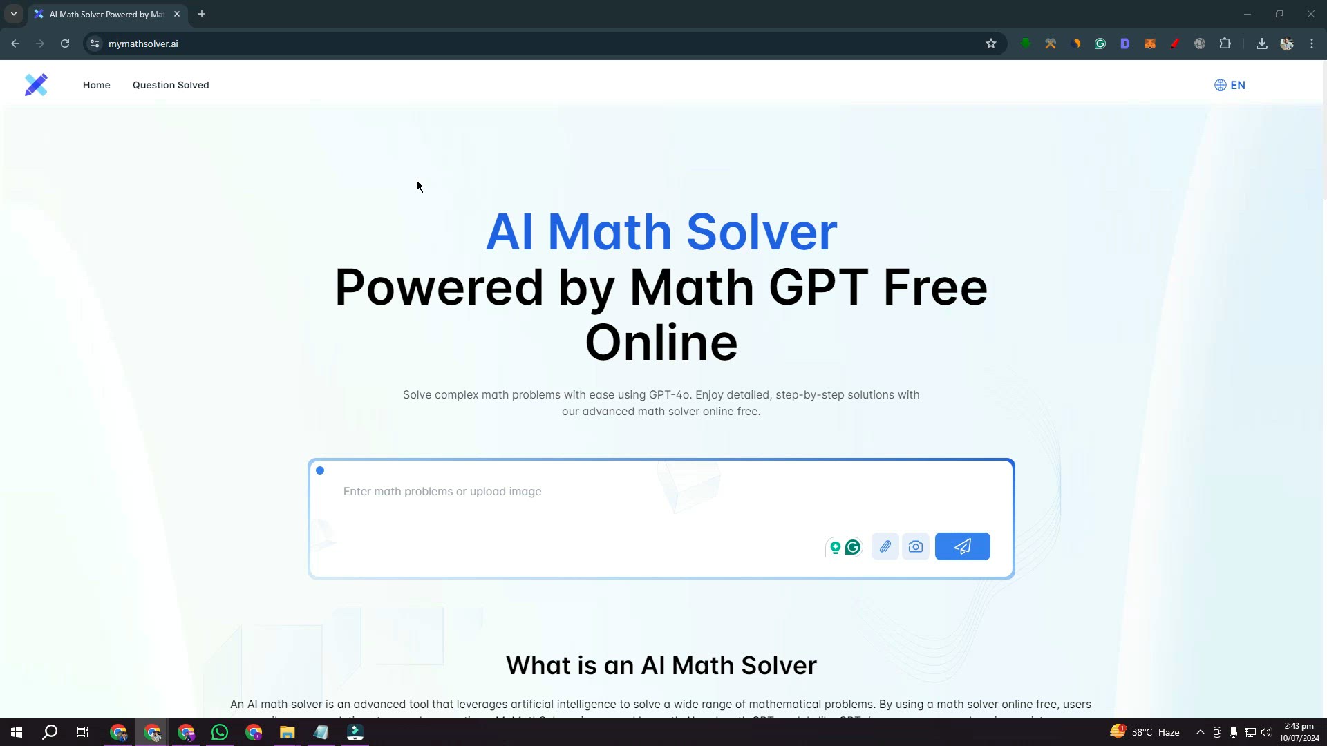 'Video thumbnail for how to use math solver ai tool'