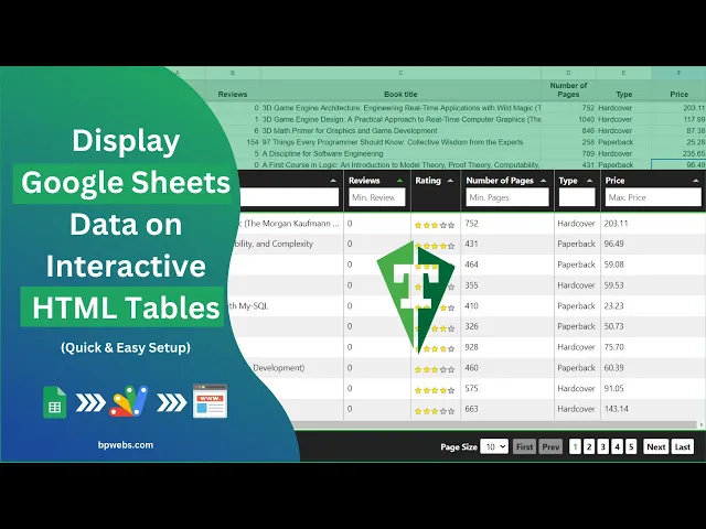 'Video thumbnail for Display Google Sheets Data on Interactive HTML Tables (Quick & Easy Setup)'