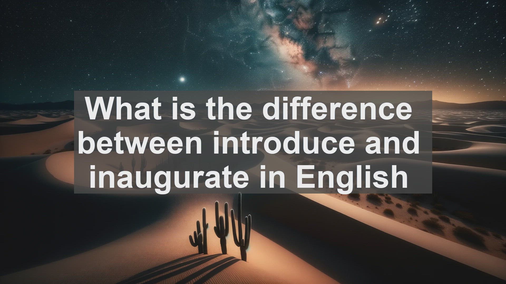 'Video thumbnail for What is the difference between introduce and inaugurate in English?'