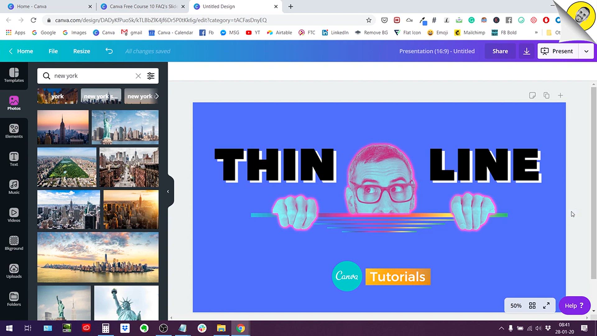 'Video thumbnail for How to Create a GLOWING OUTLINE around your Photos in Canva'