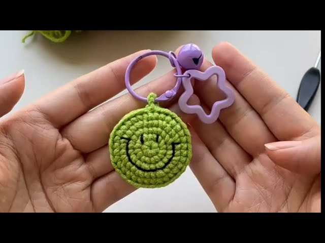 Video thumbnail for Cutest Crochet Smiley Keychain Ever!