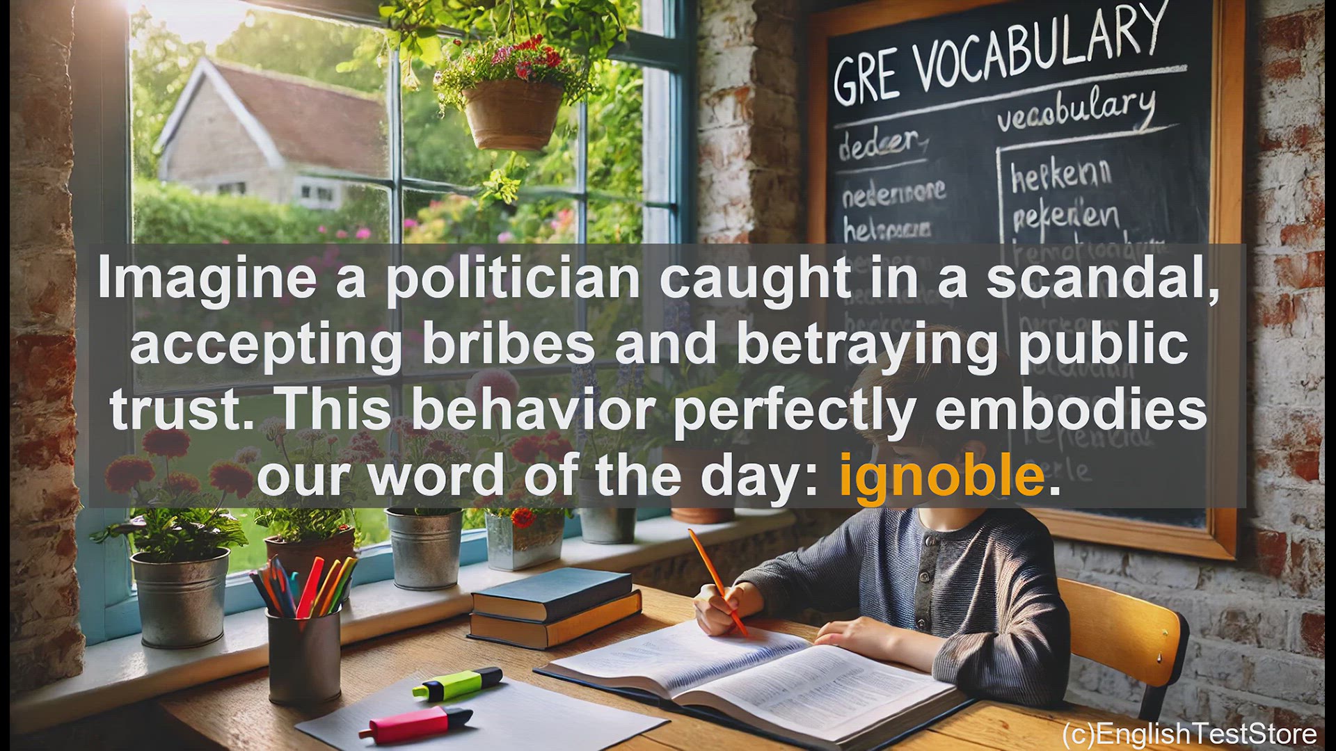 'Video thumbnail for GRE Vocabulary Lesson: The Dishonor of Ignoble Behavior'