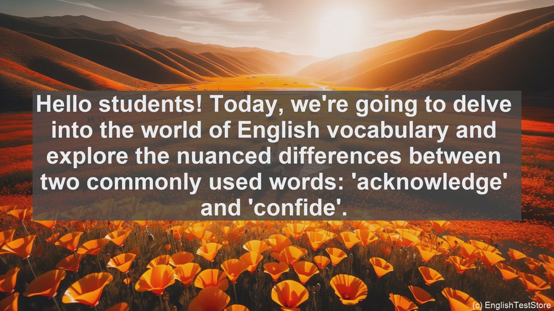'Video thumbnail for What is the difference between acknowledge and confide in English?'