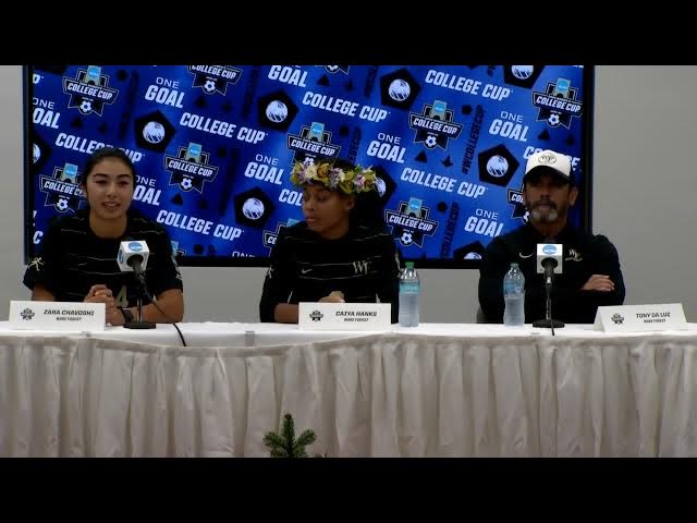 Video thumbnail for Wake Forest's Caiya Hanks, Zara Chavoshi and Coach Tony da Laz after Deacs' loss to #UNC