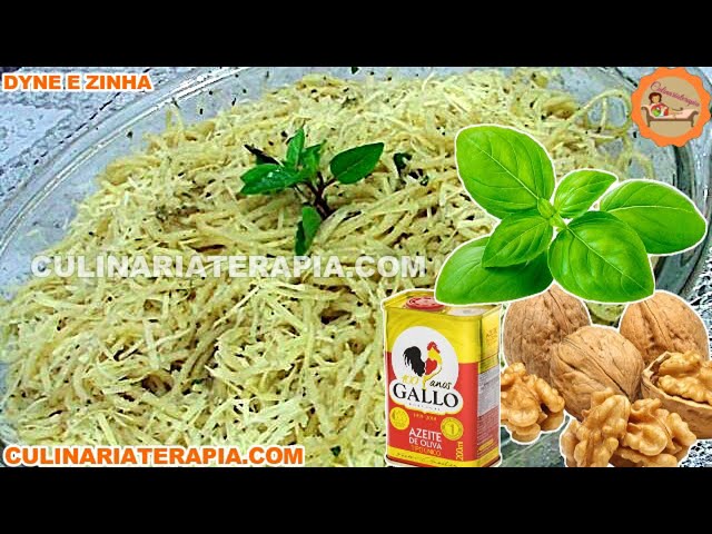 'Video thumbnail for Macarrão ao Molho Pesto de Nozes e Manjericão'