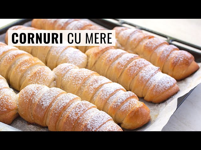 'Video thumbnail for CORNURI PUFOASE cu mere și stafide 🍎 Rețeta de pariziene moi, cu multă umplutură!'