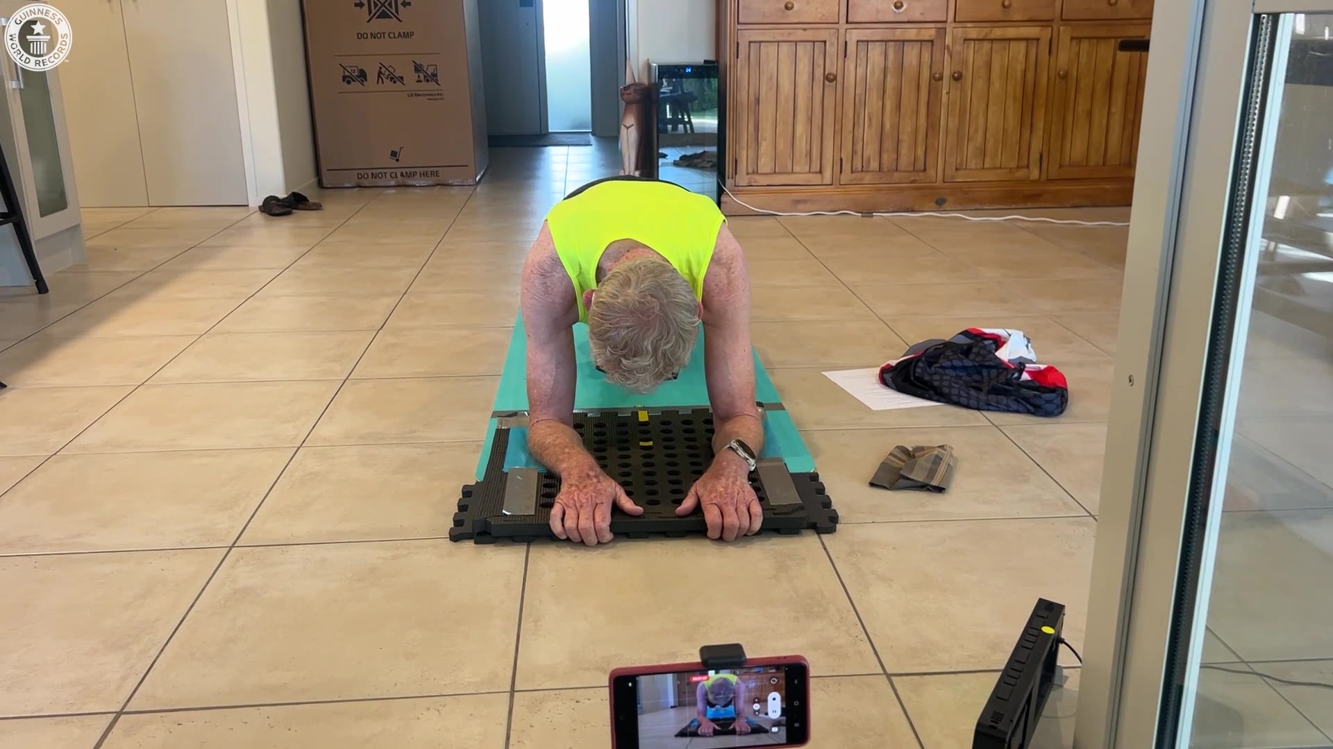 'Video thumbnail for Oldest person to perform an abdominal plank (male)'