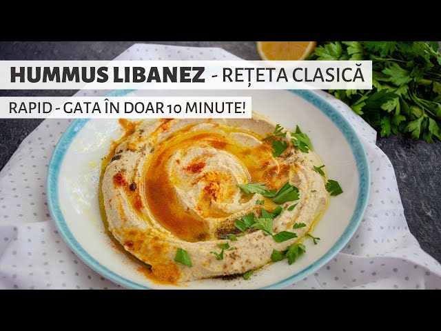 'Video thumbnail for Hummus fin și cremos, gata în doar 10 minute! Iată cum îl fac eu! | Bucate Aromate'