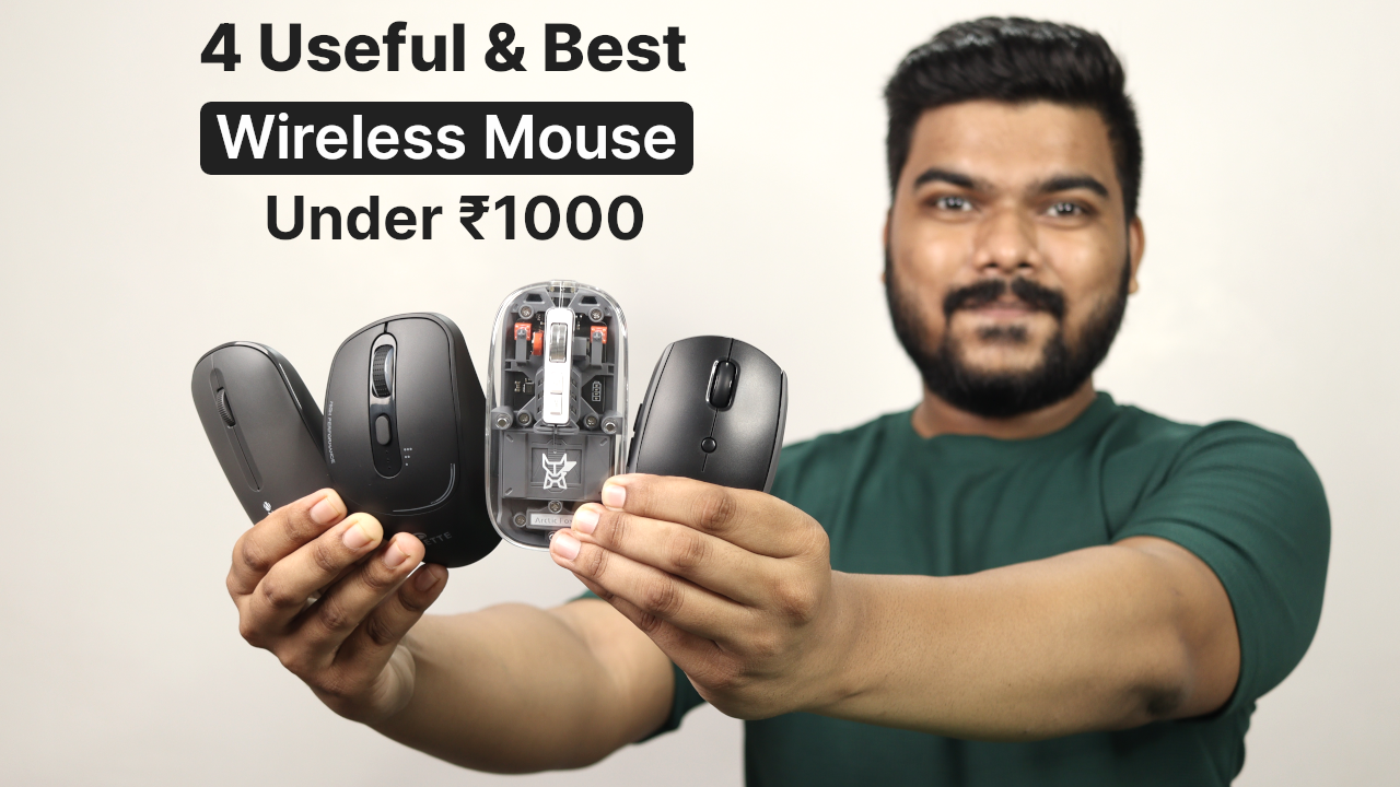 'Video thumbnail for 4 Useful & Best Wireless Mouse Under ₹1000'