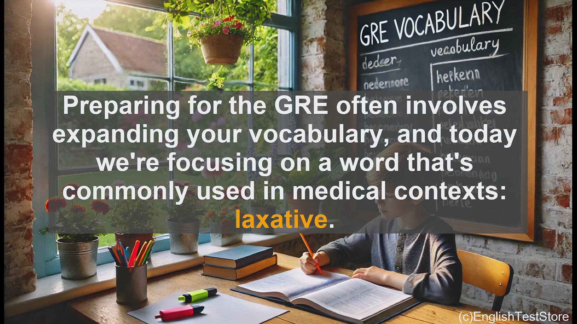 'Video thumbnail for GRE Vocabulary Lesson: Understanding Laxatives - A Key Vocabulary Word for the GRE'