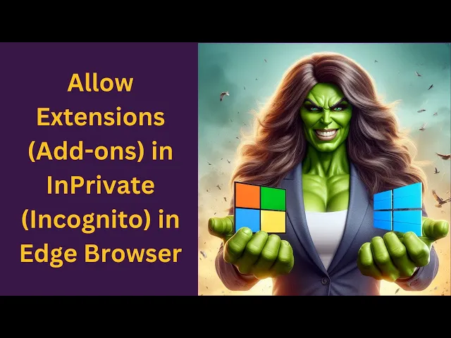 'Video thumbnail for How to Allow Extensions (Add-ons) in InPrivate (Incognito) Window in Microsoft Edge on Windows 11/10'