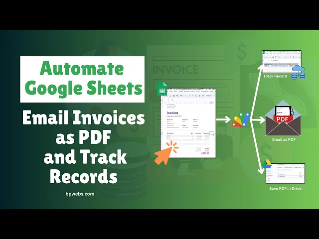 'Video thumbnail for Automatically Email Google Sheets Invoice as PDF'