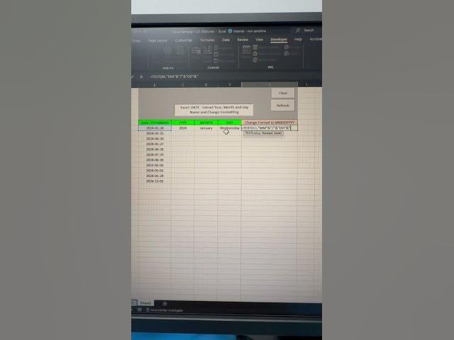Video thumbnail for Excel Tip - Extract Year, Month and Day Name, and Change Formatting