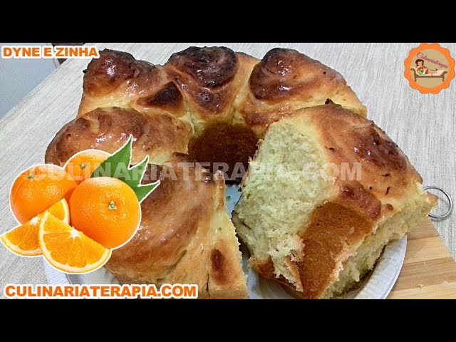 'Video thumbnail for Pão Doce Brioche de Laranja Fofinho Igual Algodão, para o lanche da tarde e café da manhã.'