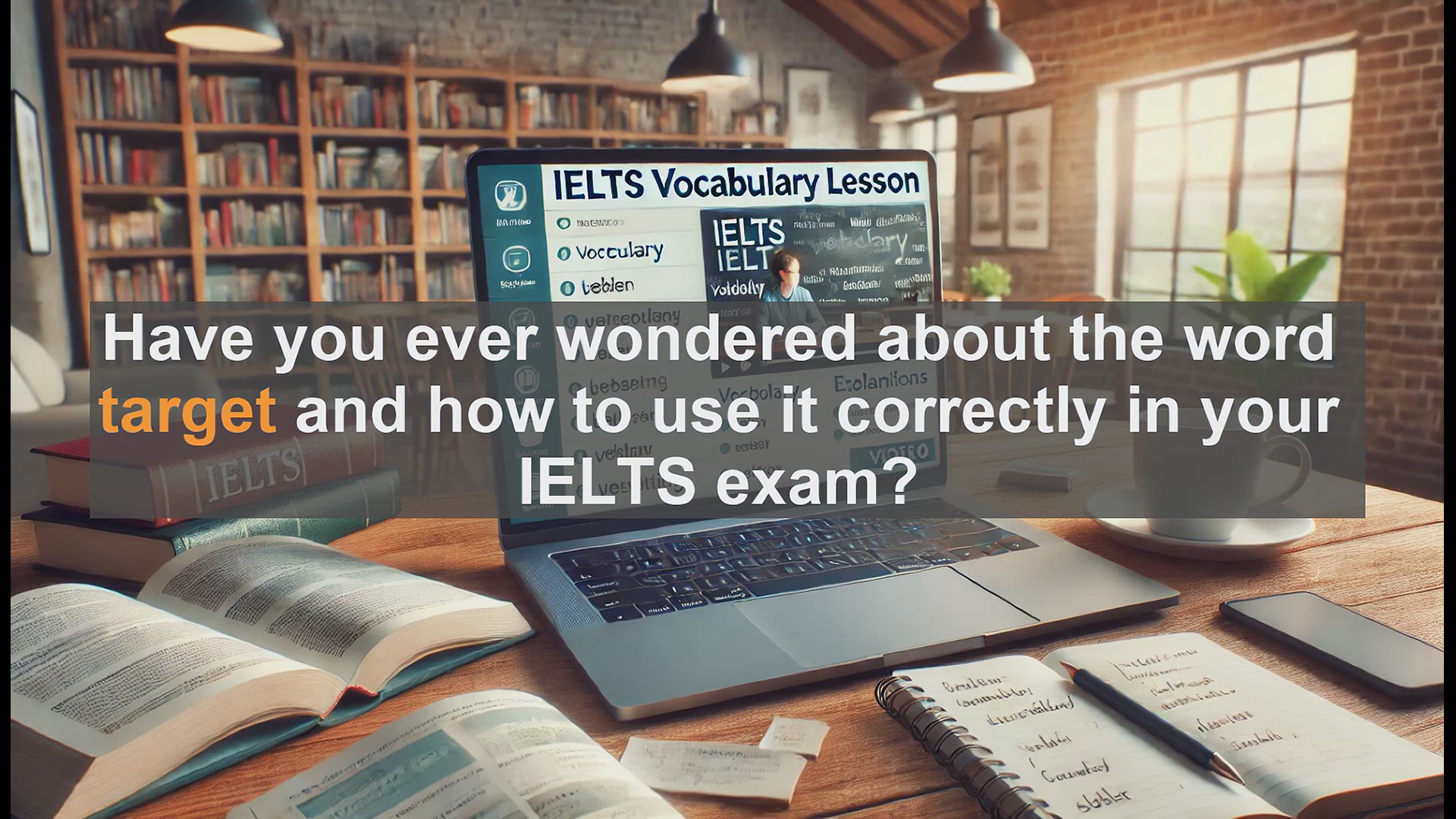 'Video thumbnail for 2500 Must Know IELTS 5.5 Vocabulary - IELTS Vocabulary: Mastering the Word 'Target''
