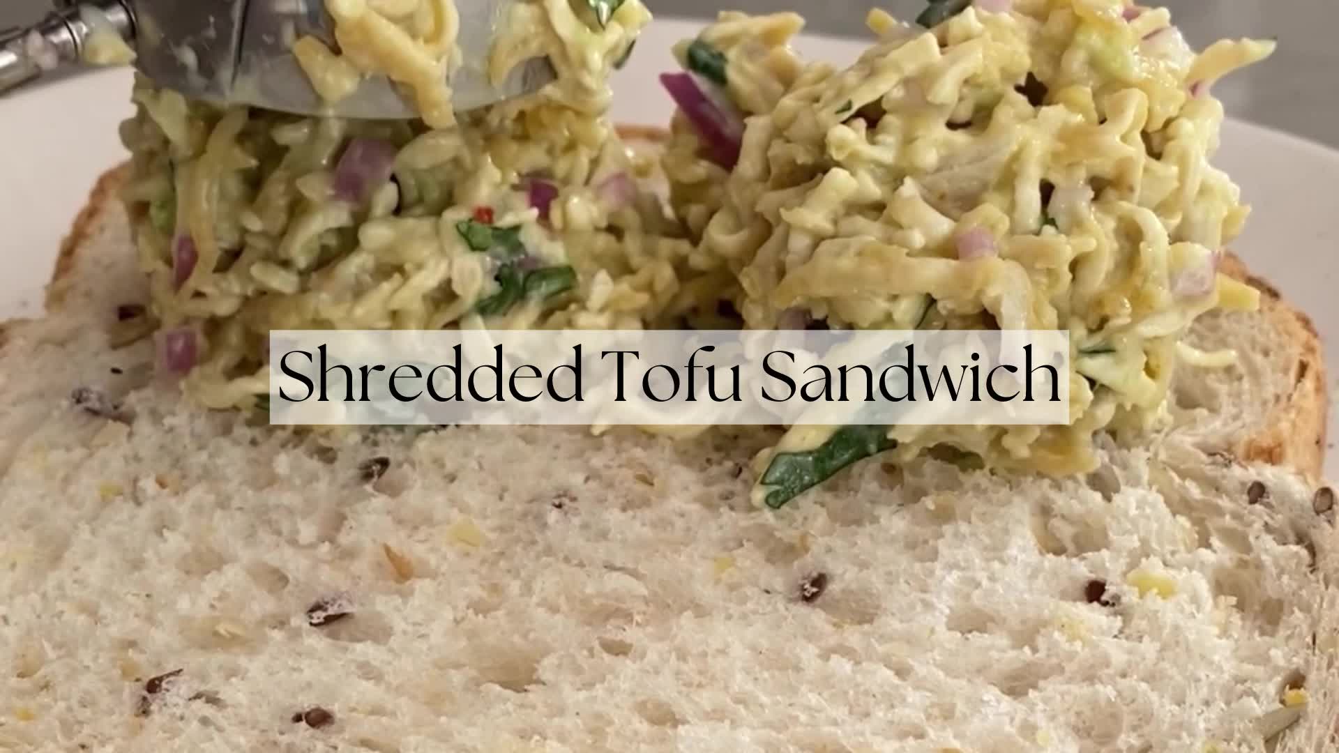 'Video thumbnail for Shredded Tofu Mayo Sandwich'
