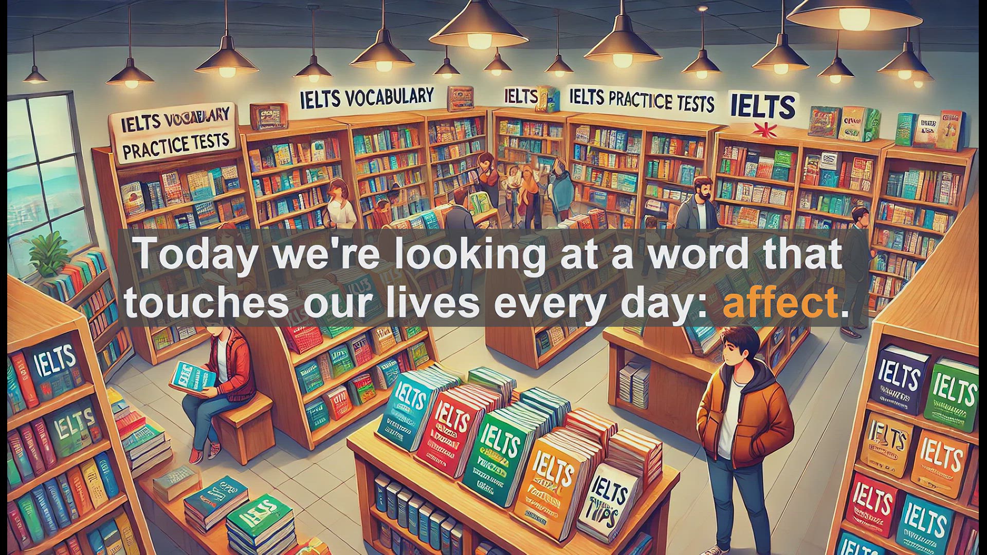 'Video thumbnail for 2500 Must Know IELTS 5.5 Vocabulary - Understanding 'Affect': Improve Your English Skills'