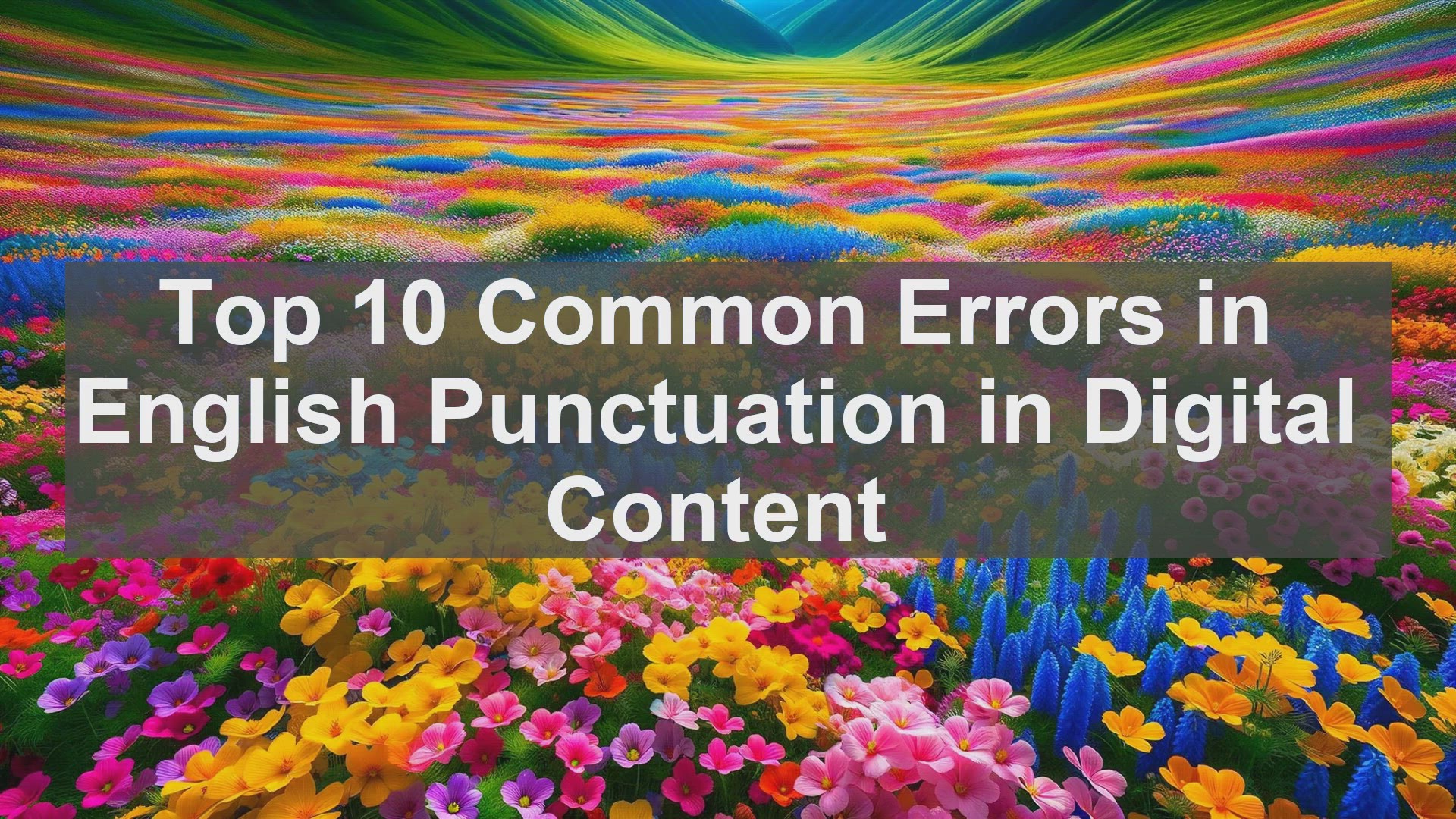 'Video thumbnail for Top 10 Common Errors in English Punctuation in Digital Content'