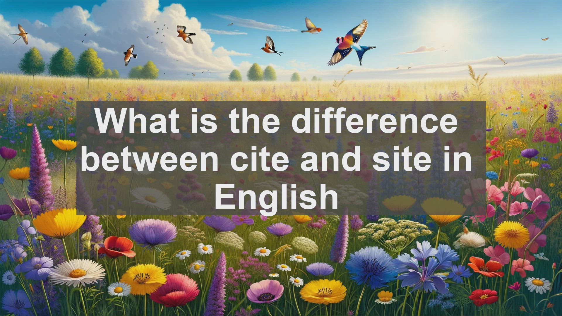 'Video thumbnail for What is the difference between cite and site in English?'